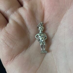Silver Manneken Pis Charm Pendant